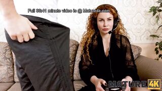MATURE4K. Insistent stepmother finds way to be nailed by her loved gamer