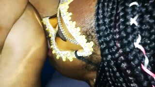 A black lesbian gets her ass broken while she sucks her girlfriend's ass
