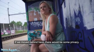 Public Agent Big Tits Blonde Lily Joy Fucked Behind Train Station