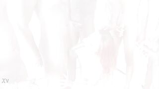 Betty rengui in her first anal 6on 1 fucking big dicks