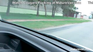 Crazy horny grannies fuck innocent guy in the MatureVan