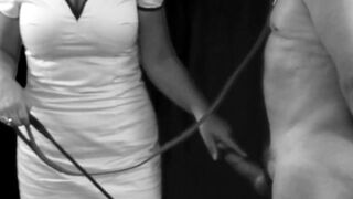 CFNM Femdom Mistress Total Cock Control of Handcuffed Slave