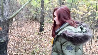 Public pickup and cum inside the girl outdoors. KleoModel