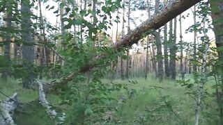Quick Blowjob And Fucking In The Forest