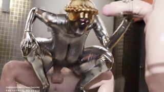 Balerina slut from Atomic Heart doing anal
