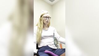 Naughty nurse pussy play horny hot blonde milf