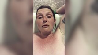 Hot, sweaty and horny in the bath