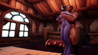 Draenei Girl Thigh Masturbation Warcraft Parody