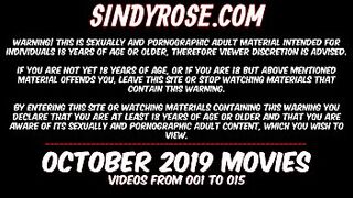 OCTOBER 2019 at SINDYROSE site - fisting, prolapse, dildo, vegetables!