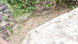 desi real girl showing her body to camera guy in public
