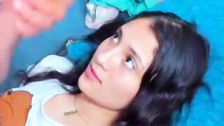 He wants to cum on her baby face at puritanas.com