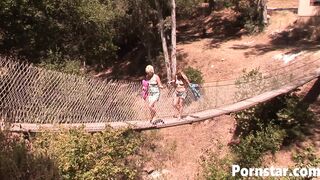 Sexy Nora Skyy fingered outdoors and cummed hard