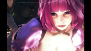 Kokoro Maid with Her Big Boobs Full of Cum - Animation