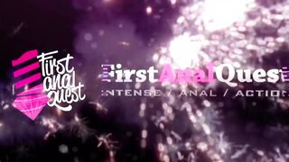 FIRSTANALQUEST - Bootyful teen Iris kiss-kiss endures first time anal