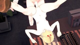Futa Makima penetrates moaning Power - 3D Hentai