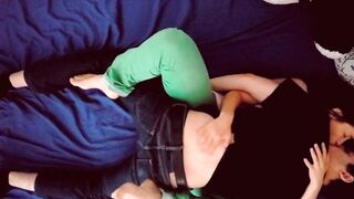 Top view couple having HARD sex