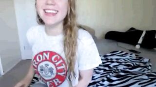 Camper girl showing on cam