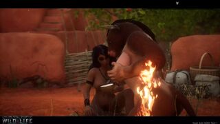 Mulatta is having a good time with Cowgirl - Wild Life