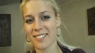 I play with my cousin Sandra, a shy and submissive blonde