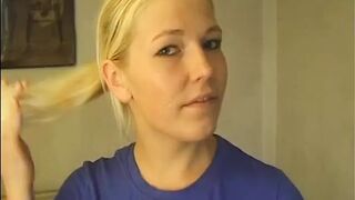 I let the busty blonde Nada taste my cock, a lover of