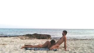 Exposed Sexy Couple at the beach, sex in public