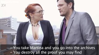 Busty babes Secretary Martina Gold & Ema Russo Get Dirty