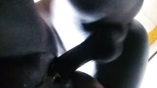 Squirting Ebony Cum in pussy POV