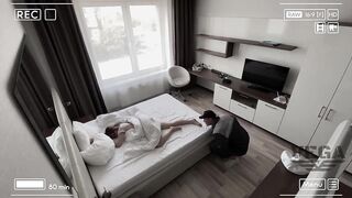 OMG! THE ROOM CLEANER WOKE UP A GIRL WITH HIS COCK!