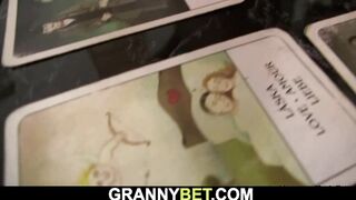 70 years old blonde granny rides his massive rod