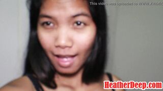Onlyfans.com/heatherdeep HEATHERDEEP.COM 15 week pregnant thai teen asian super horny gives deepthroat and throatpie