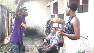 Threesome, two Gangsters,bang angel queenshome9ja hardly with their black long bbc after smoking marijuana