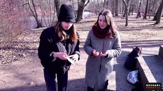 Try it! Street Bet With Stranger Girls - Public Agent - POV