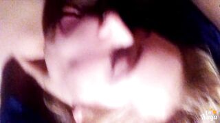 My stepdaughter makes me cum on her mouth, she knows how to make a blowjob.