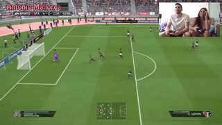 Fucking a hot Brazilian with natural big tits after playing FIFA