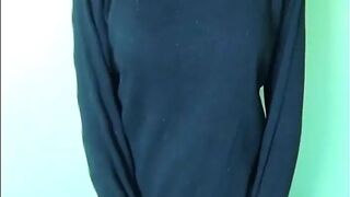 Secretly filmed natural brunette Jana with perky tits