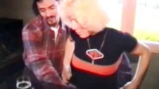 Hot blonde chick from France gets her moist pussy destroyed