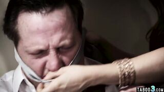 Chubby redhead MILF Penny Pax humiliates her hubby on a strangers big dick