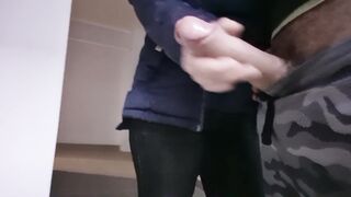 A man flashes a big dick to an unfamiliar beautiful girl