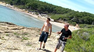Two Horny Guys Fucked on The Beach