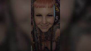 Sexy Tattooed MILF Playing with Tight Little Pussy