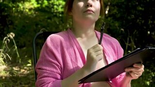 Young Nudist Student Angelina - Pussy Close up