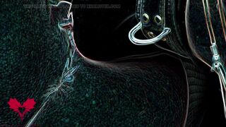 Satanic Pussy Eating. Ritual Licking and Sucking Brings Lilith to Orgasm. Psychedelic Edge Fx Version. Main View.