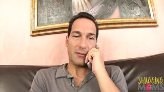 Milf fucked by a young cock on the couch