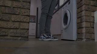 Finger Fucking My Stepmom While Her Hair Is Stuck in the Washing Machine