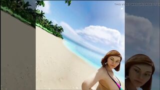 THE DUKEZ vr Big Ass PAWG MILF Mrs. Keagan takes BBC on the beach