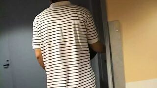Hot brunette teen becomes a slave to 2 men with a big hard cock
