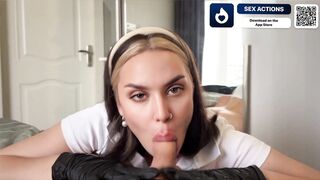 Lustful maid seduced her boss