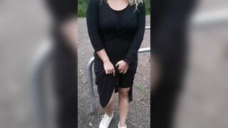 Made My Pussy Squirt Outdoors with the Dildo