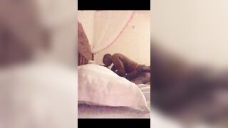 Sexy ebony milf sucks and rides a bbc