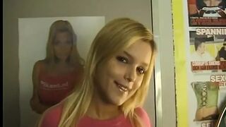 My cousin Renata a natural blonde with a shaved pussy did a